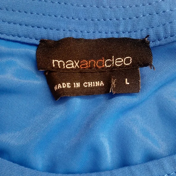 Max & Cleo Knit Tie Waist Midi Dress in Regatta Blue, Size Large - Picture 11 of 15